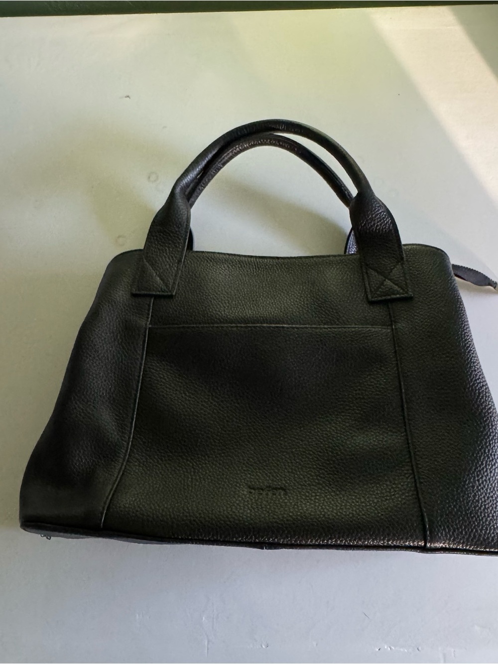 Classic Black Pebbled Leather Satchel